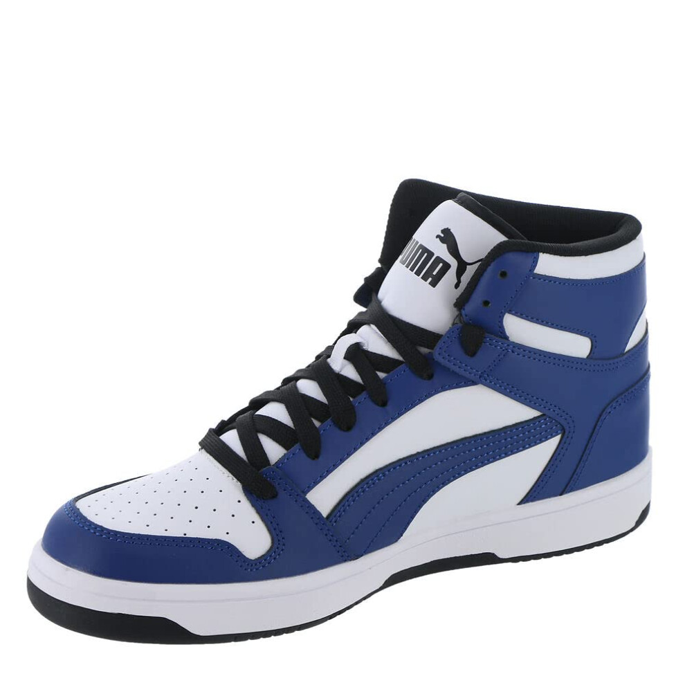 PUMA Rebound Layup Dual Mens Basketball Shoe 105 DM US WhiteBlueBlack