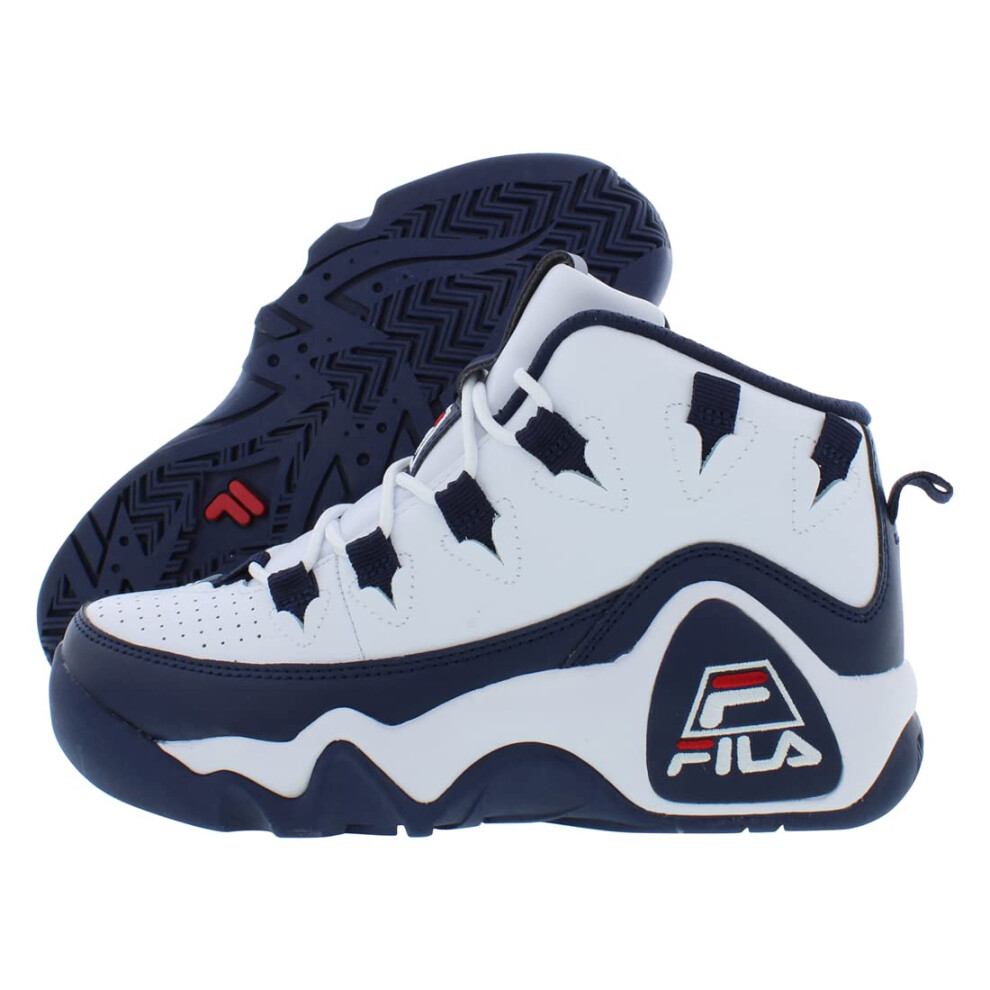 Fila Boy's Grant Hill 1 (Big Kid) White Navy Red 6 Big Kid M