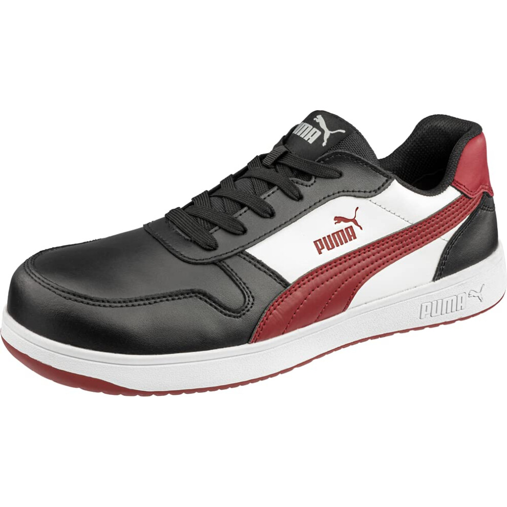 PUMA Frontcourt Leather Low ASTM EH Black/White/Red 15 M