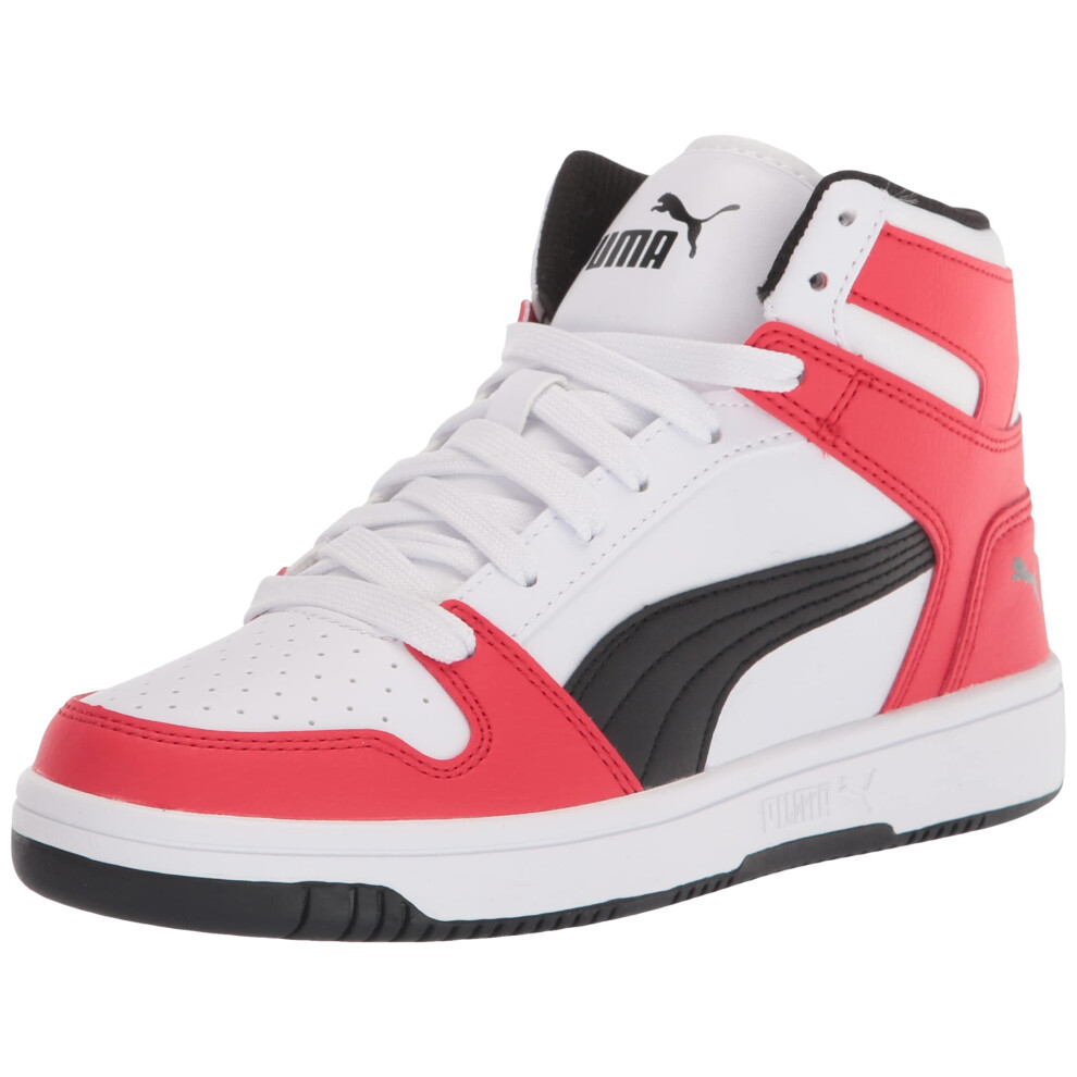 PUMA Men's REBOUND LAYUP Sneaker  Puma White-Puma Black-High Risk Red