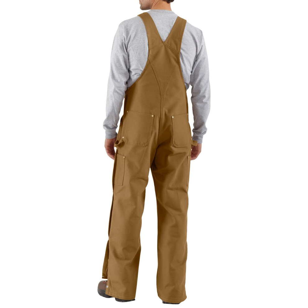 Carhartt Men's Loose Fit Firm Duck Bib Overall  Carhartt Brown  40W x