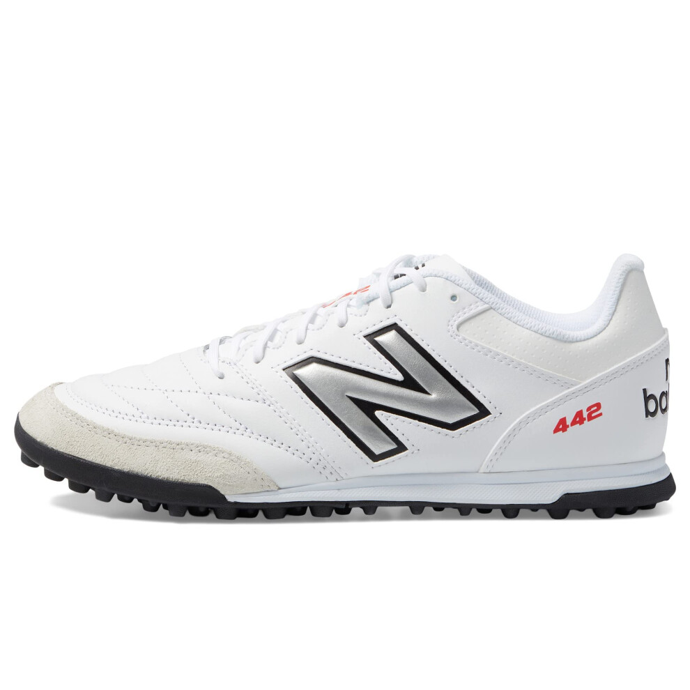 New Balance Men's 442 V2 Team TF Soccer Shoe  White/Black  13.5