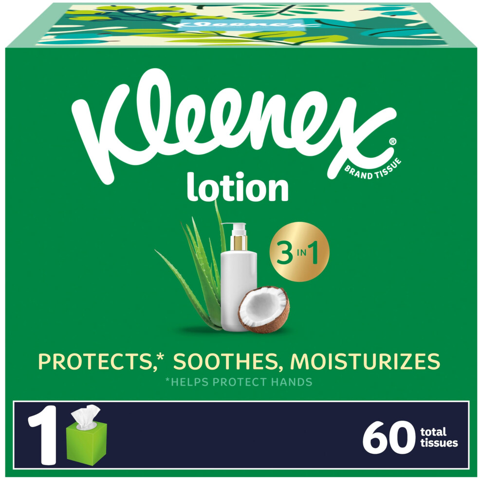 Kleenex Soothing Lotion Facial Tissues with Coconut Oil  Aloe & Vitami