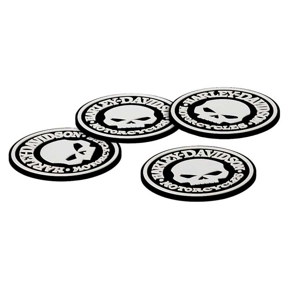 Harley-Davidson Skull Coasters Set - 4 Rubber Coasters HDL-18522