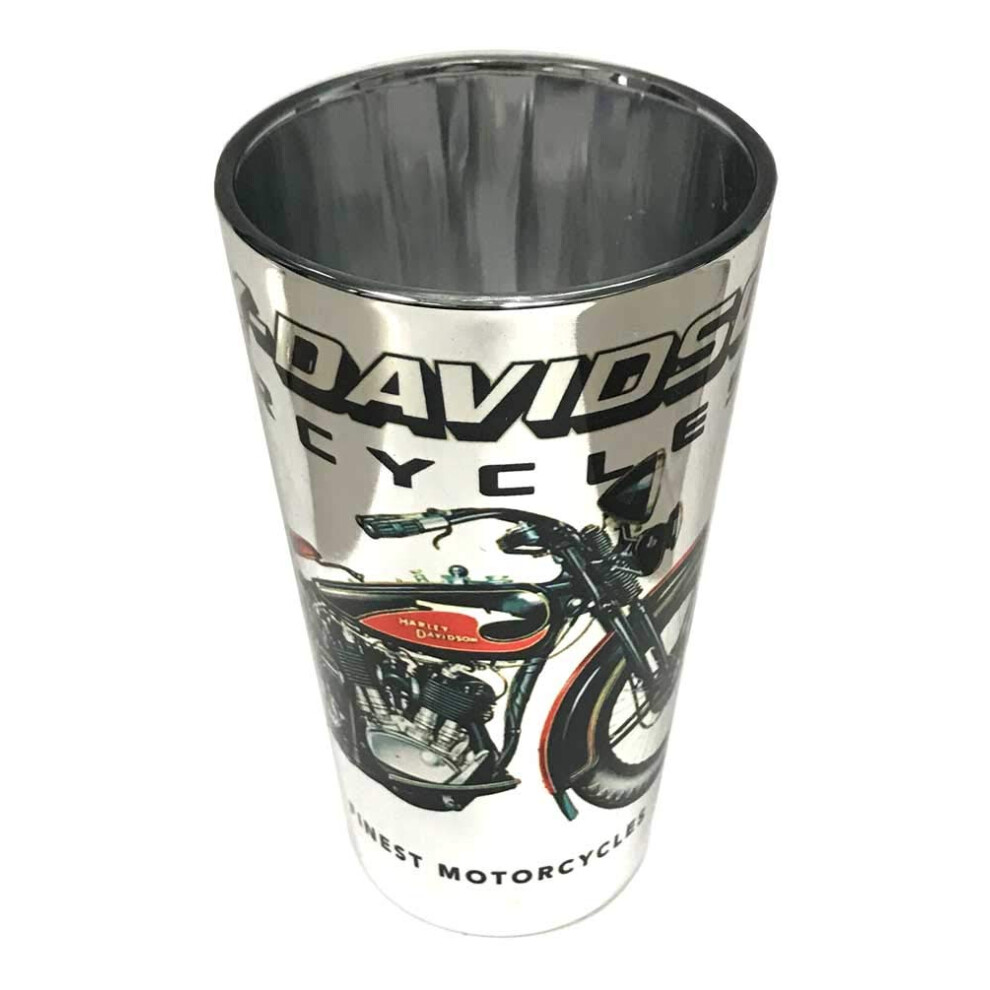 Harley-Davidson Vintage Motorcycle Pint Glass - Silver  16 oz. 3PT4900