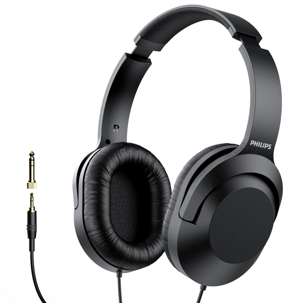 PHILIPS Over Ear Wired Stereo Headphones for Podcasts  Studio Monitori