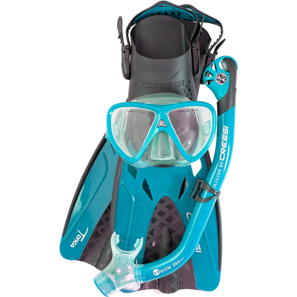 Cressi Tonga Pro Dry Set  Translucent Aquamarine  S/M