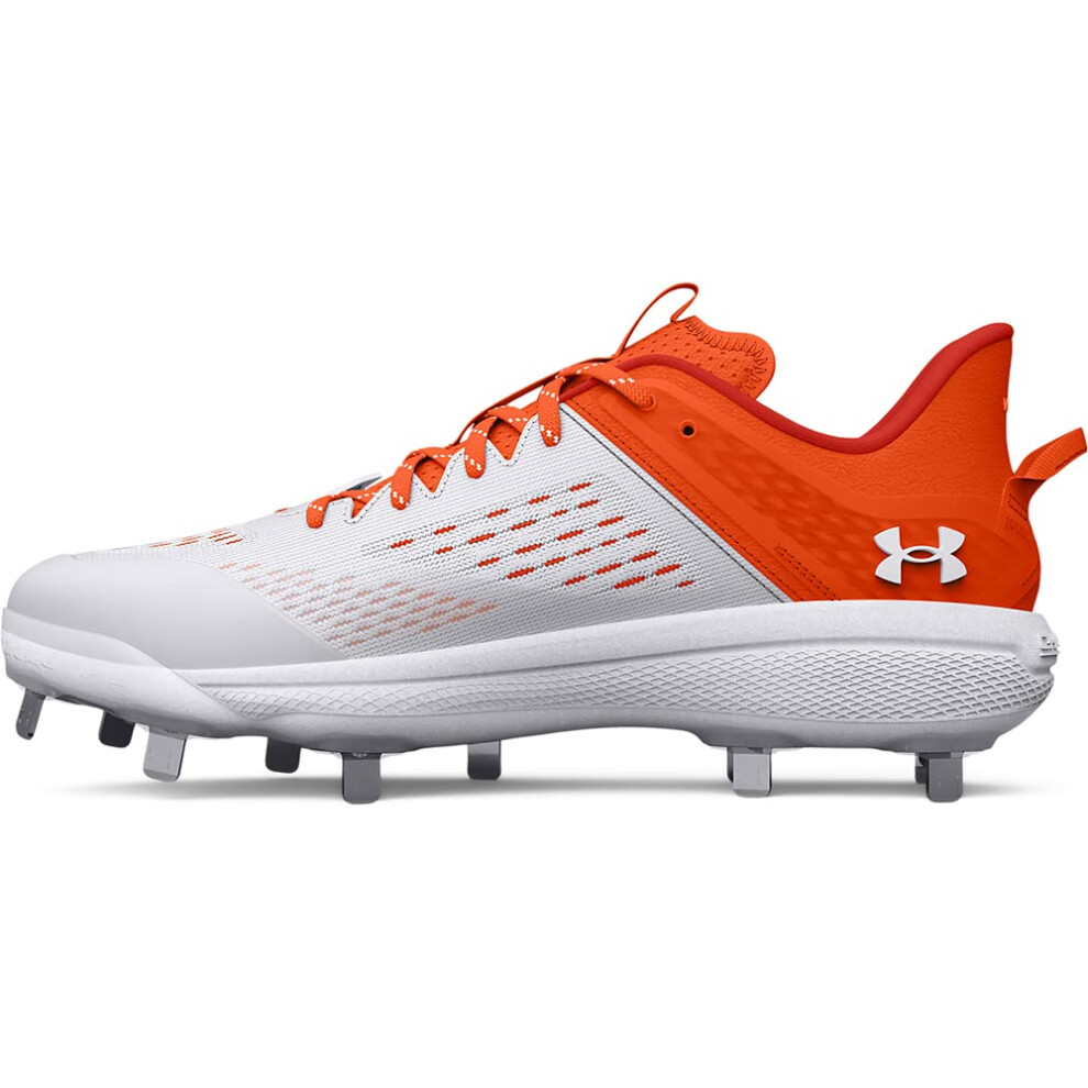 Under Armour Men's Yard Low MT Baseball Cleat  (800) Team Orange/White