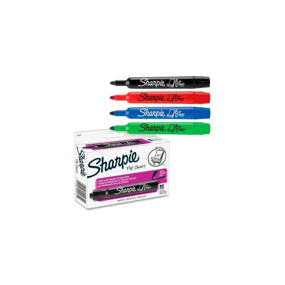 Sharpie Flip Chart Marker - Bullet Marker Point Style - Assorted Ink -