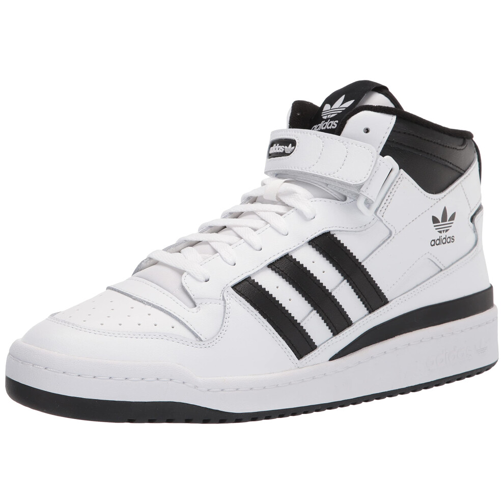 adidas Men's Forum Mid Sneaker  White/Black/White  11.5