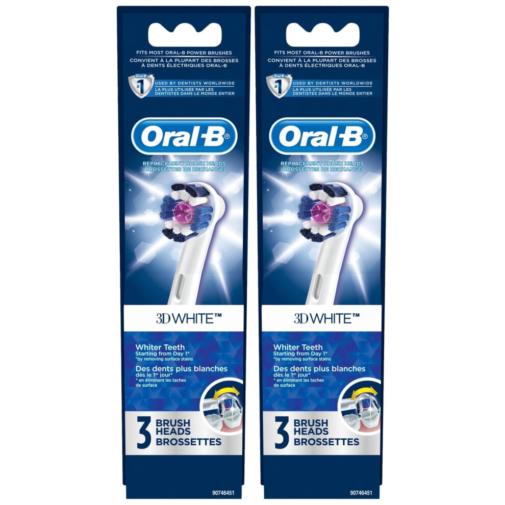 Oral B Pro White Electric Toothbrush Replacement Brush Heads - 3 ct -