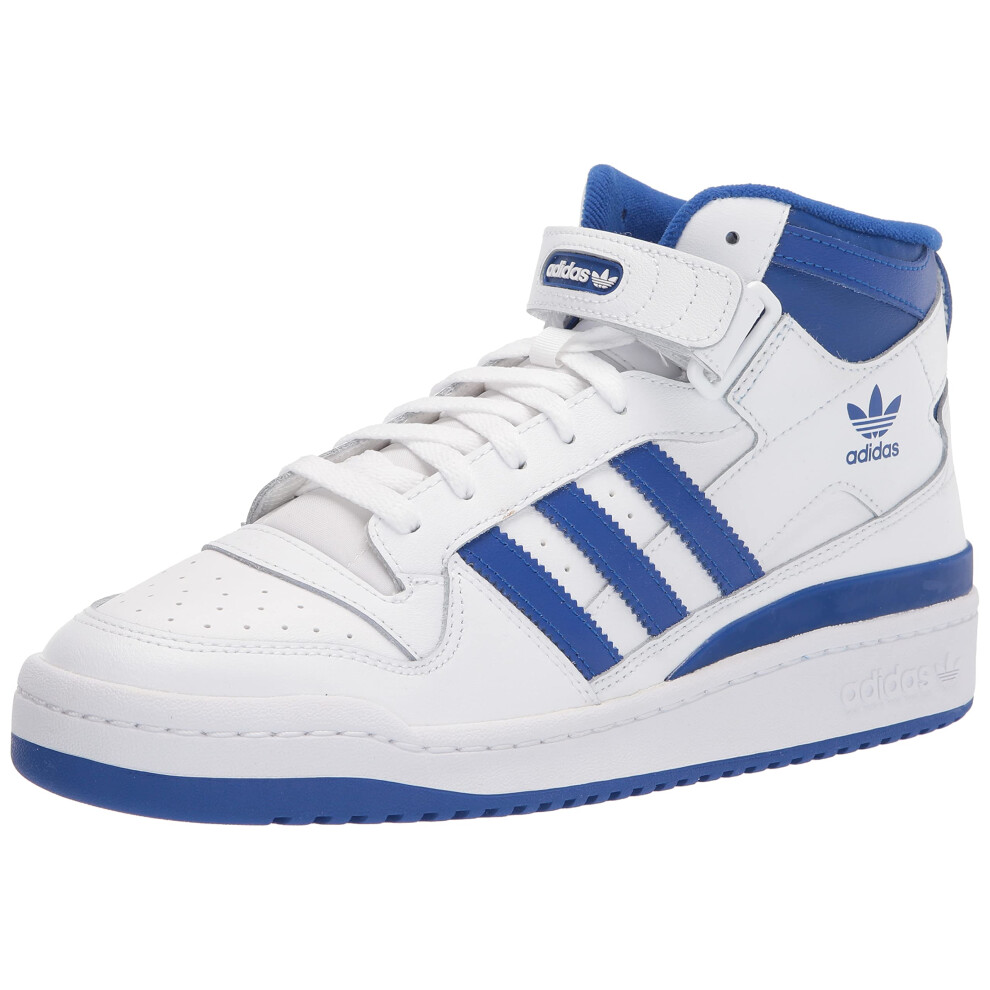 adidas Men's Forum Mid Sneaker  White/Team Royal Blue/White  12