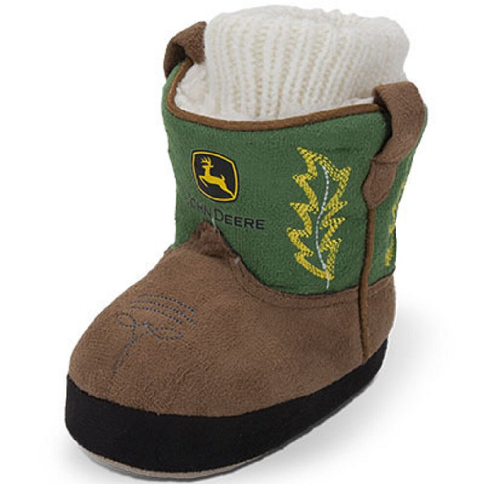 John Deere Baby Boys' Infant Slippers  Green  6/12M