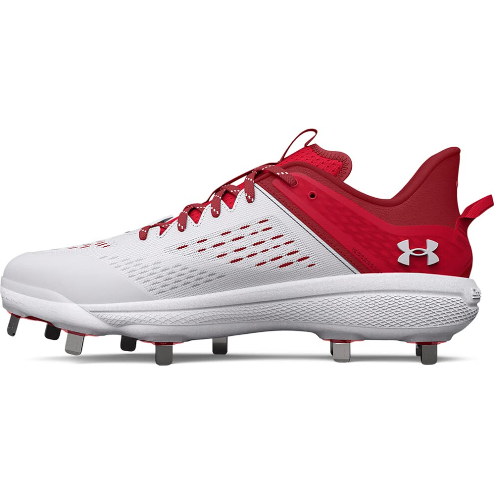 Under Armour Men's Yard Low MT Baseball Cleat  (600) Red/White/White