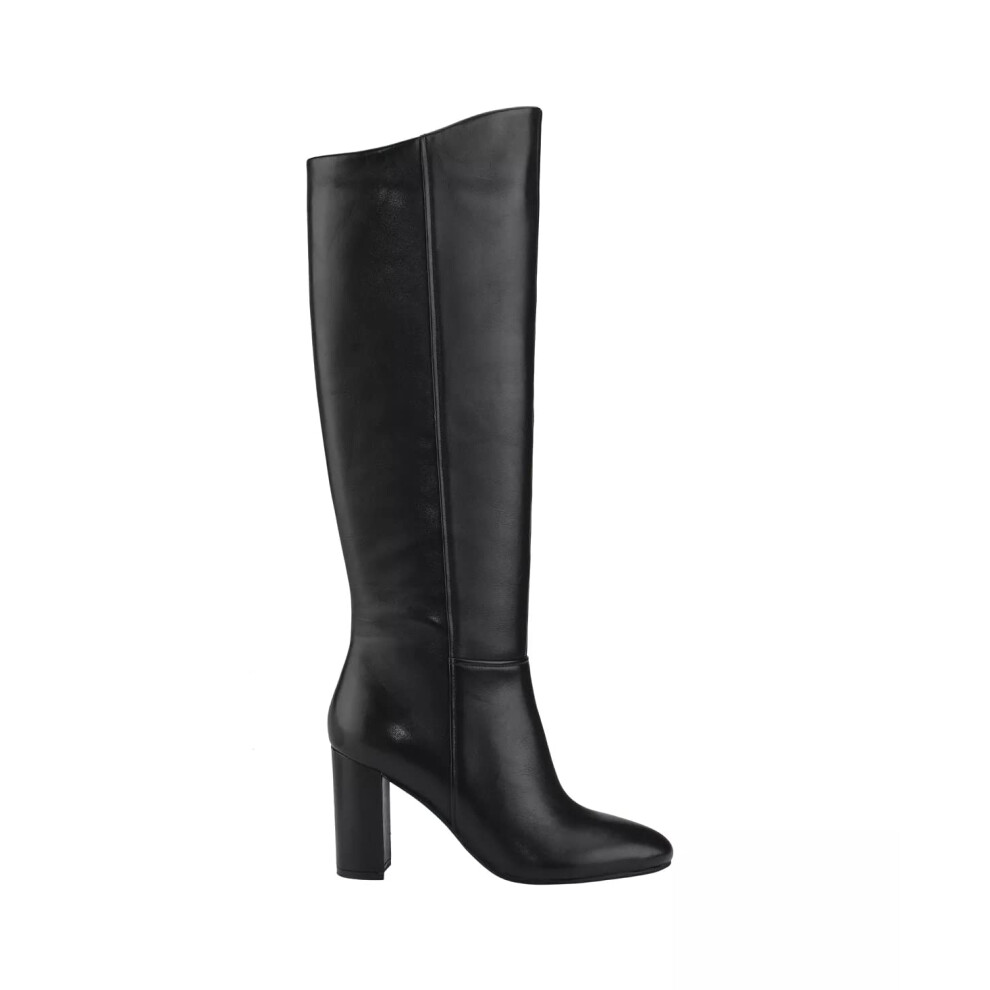 Calvin Klein Women's ALMAY Knee High Boot  Black Leather 003  9.5