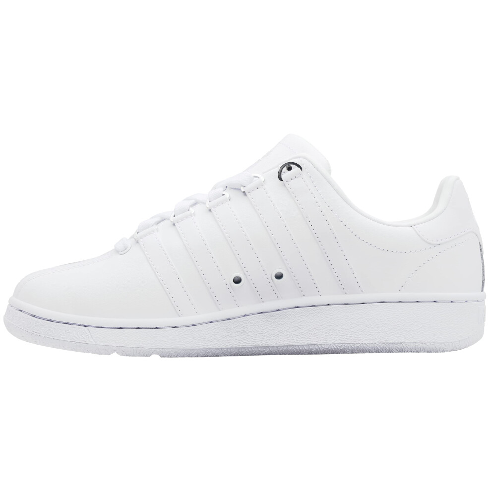 K-Swiss Women's Classic VN Leather Sneaker  White/White  8 M