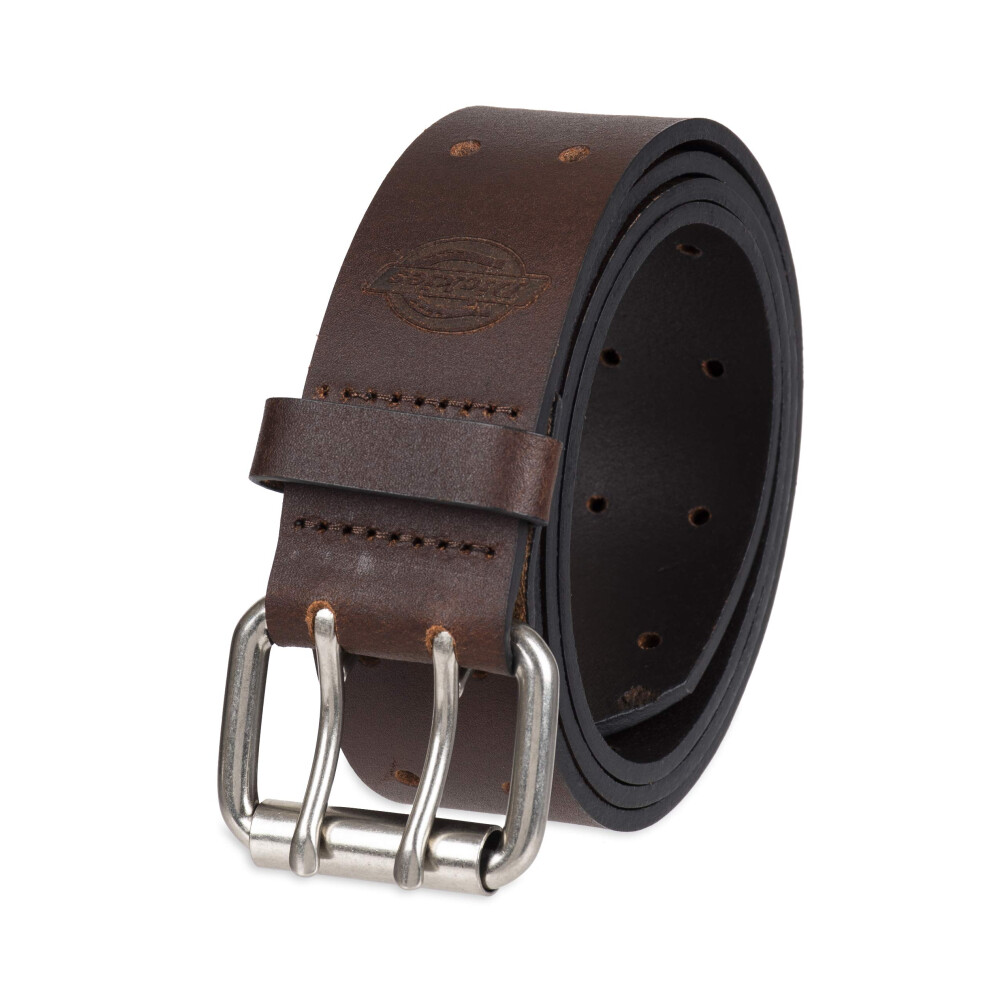 Dickies Men's Leather Double Prong Belt  Brown  1X (42-44)