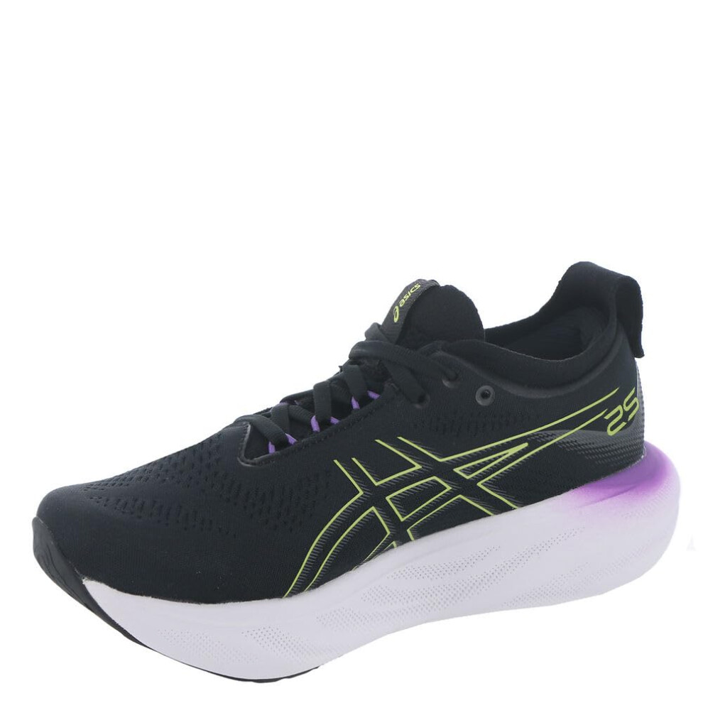 ASICS Women's Gel-Nimbus 25 Running Shoes  9  Black/Glow Yellow