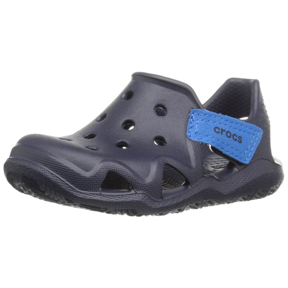 Crocs Kids' Swiftwater Wave Sandal | Water Shoes for Boys and Girls  N