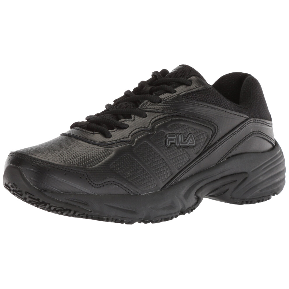 Fila womens Runtronic Slip Resistant Running Food Service Shoe  Black