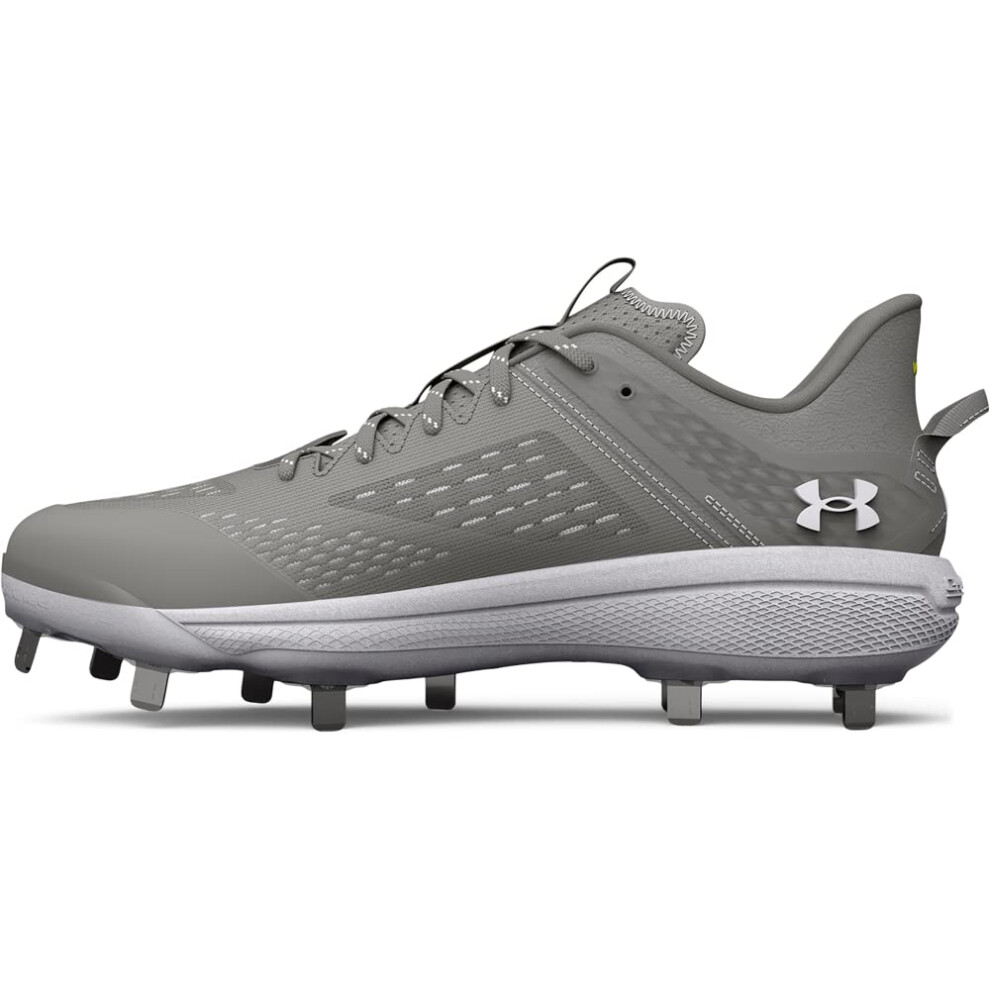 Under Armour Men's Yard Low MT Baseball Cleat  (101) Baseball Gray/Bas