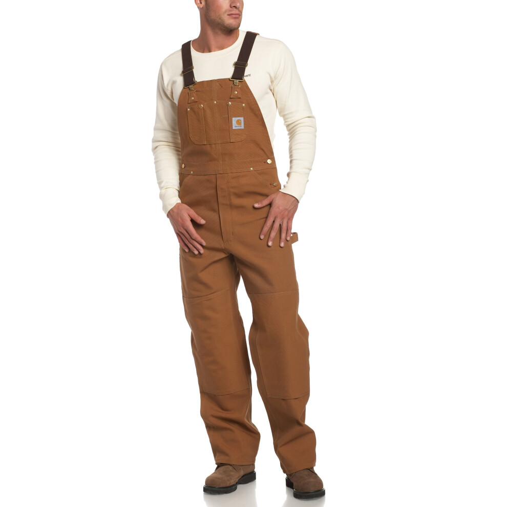 Carhartt Men's Duck Bib Overall Unlined R01 Carhartt Brown 42 x 30