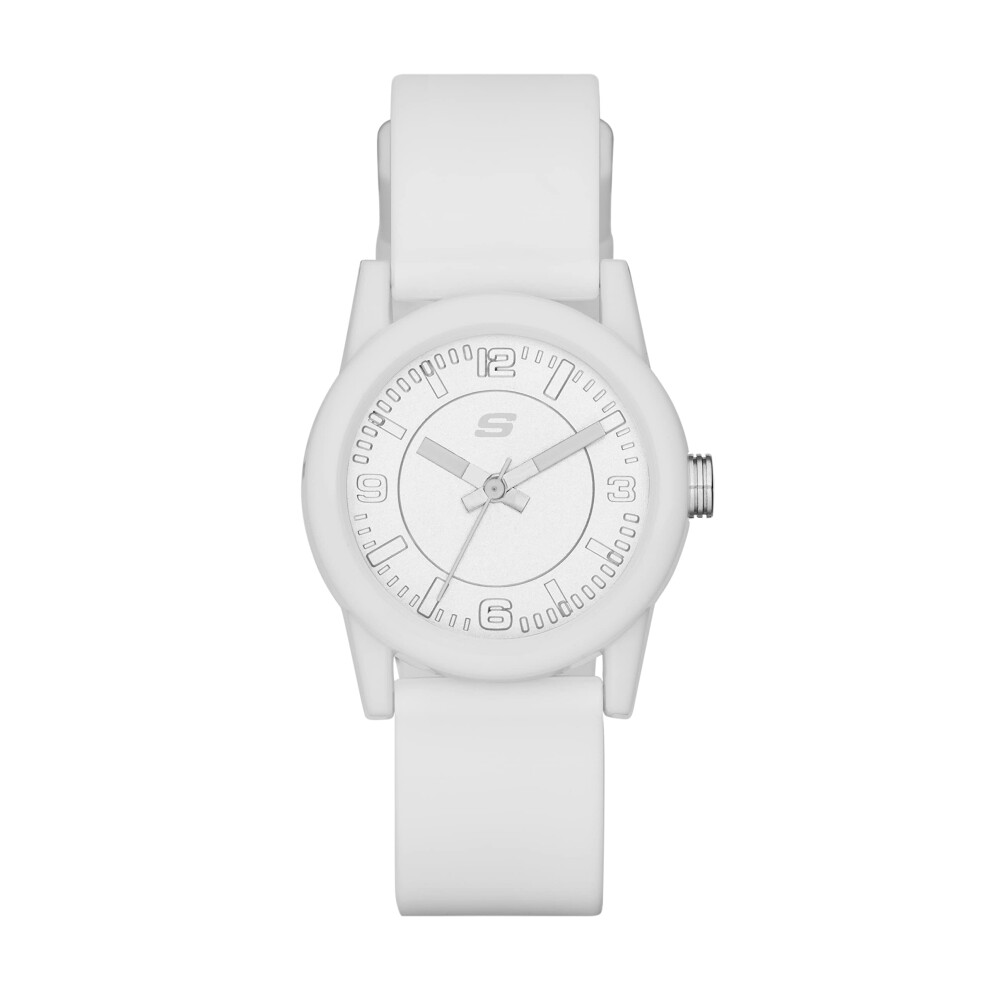 Skechers Women's Rosencrans Mini Quartz Three-Hand Watch  Color: White