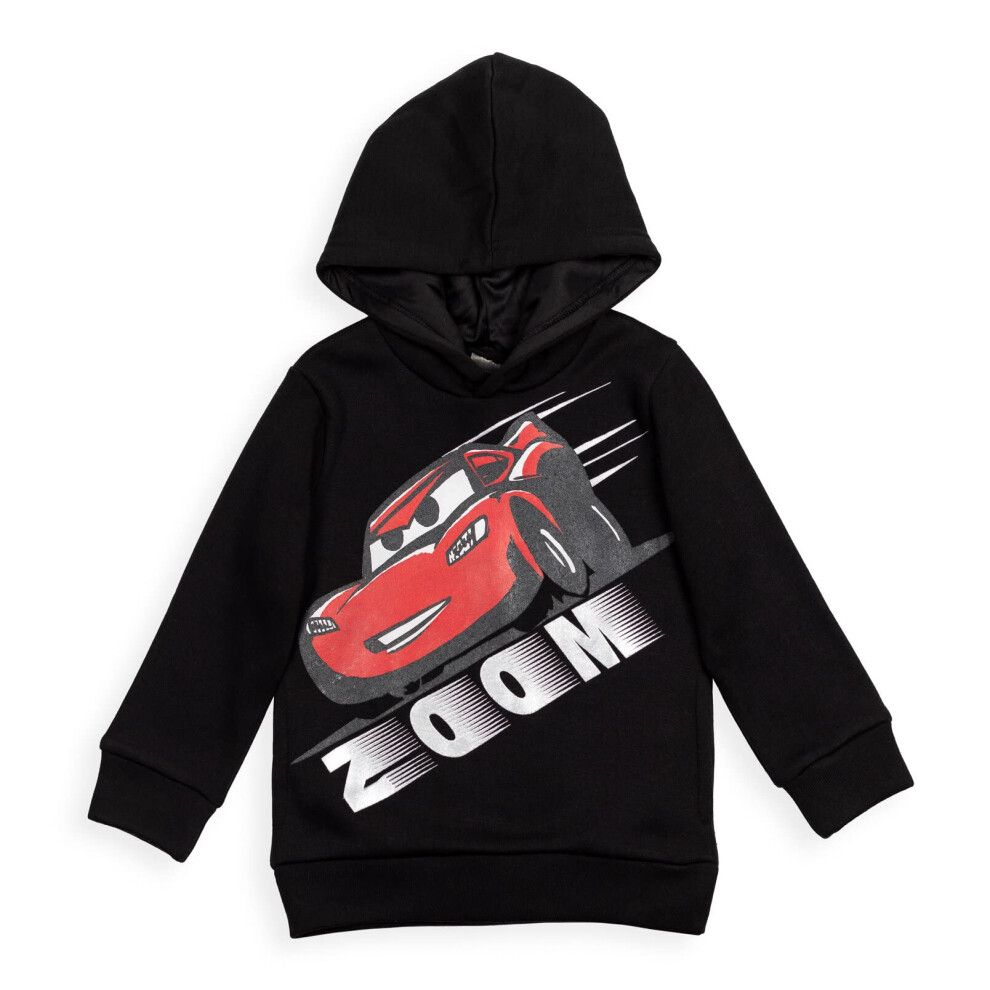 Disney Pixar Cars Lightning McQueen Big Boys Fleece Pullover Hoodie Bl