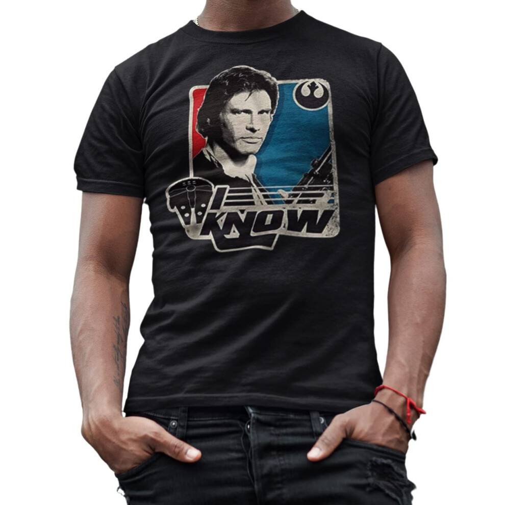 STAR WARS Han Solo Millennium Falcon Camiseta Camisa para Hombre Adult