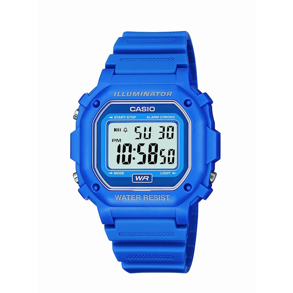 Casio F108WH Water Resistant Digital Blue Resin Strap Watch