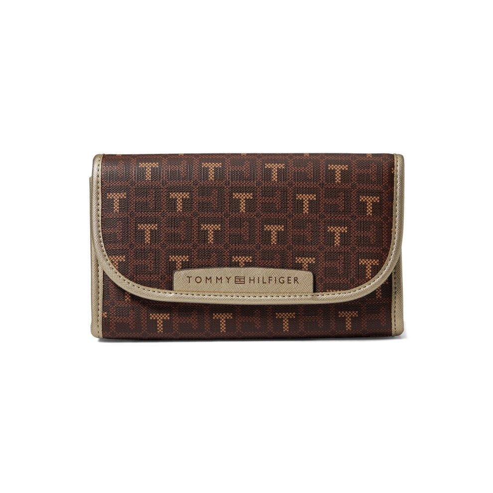 Tommy Hilfiger Kennedy II Flap Continental Wallet-Coated Square Monogr