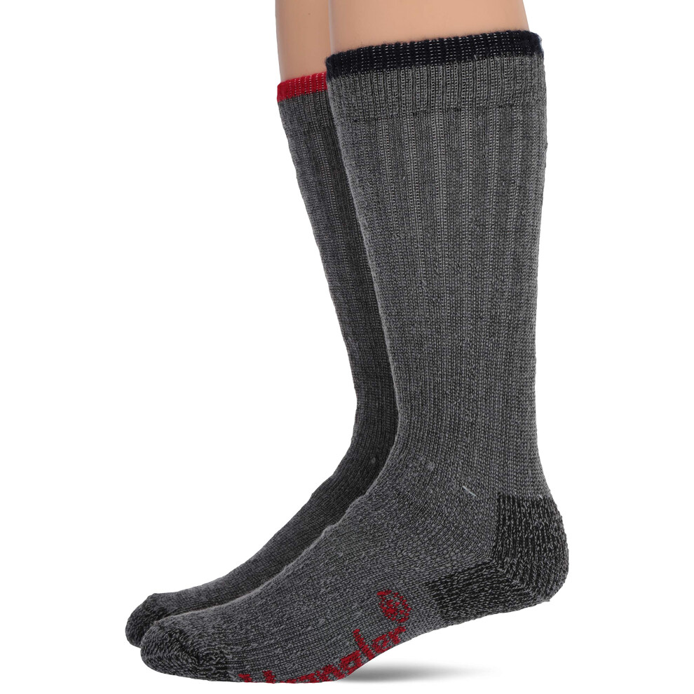 Wrangler Men's Merino Wool Ultra-Dri Boot Crew Socks 2 Pair Pack  Asso