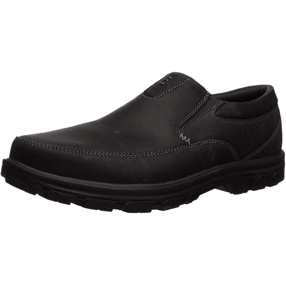 Skechers Men's Segment The Search Slip On Loafer  Black Leather  9.5 X