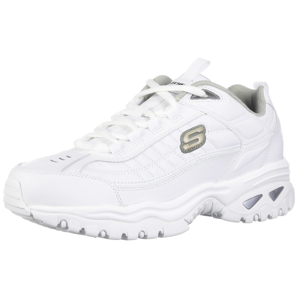 Skechers Men's Energy Afterburn Lace-Up Sneaker  White  8.5 Wide