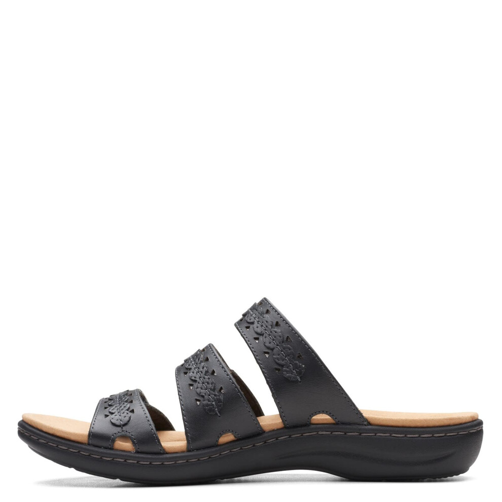 Clarks Collection Women's Laurieann Cove flats-sandals  Black Leather