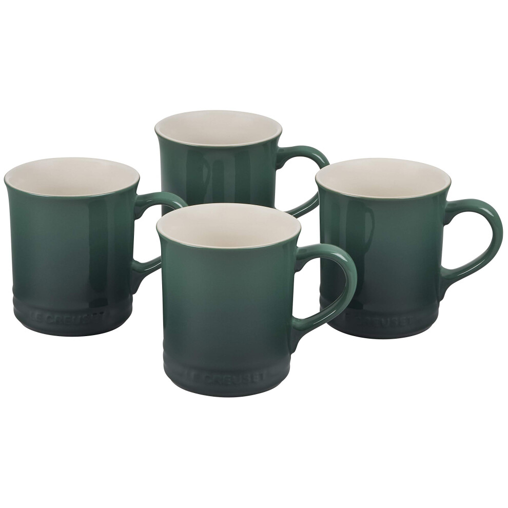 Le Creuset Stoneware Set of 4 Mugs  14 oz. each  Artichaut