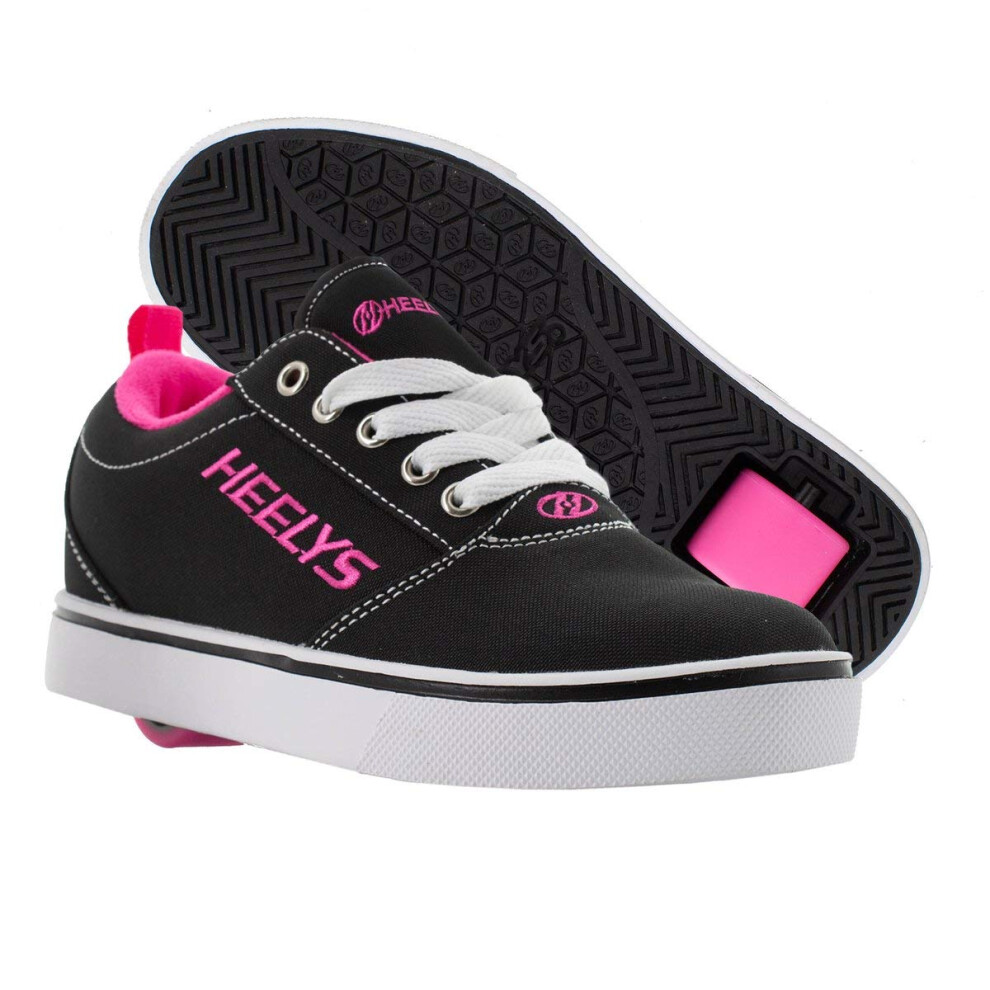 HEELYS Girl's Pro 20 (Little Kid/Big Kid/Adult) Black/White/Pink 5 Big