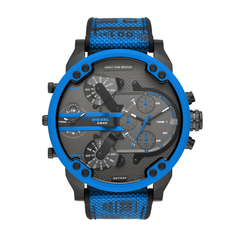 Diesel Mr. Daddy 2.0 Stainless Steel and Nylon/Silicone Chronograph Me