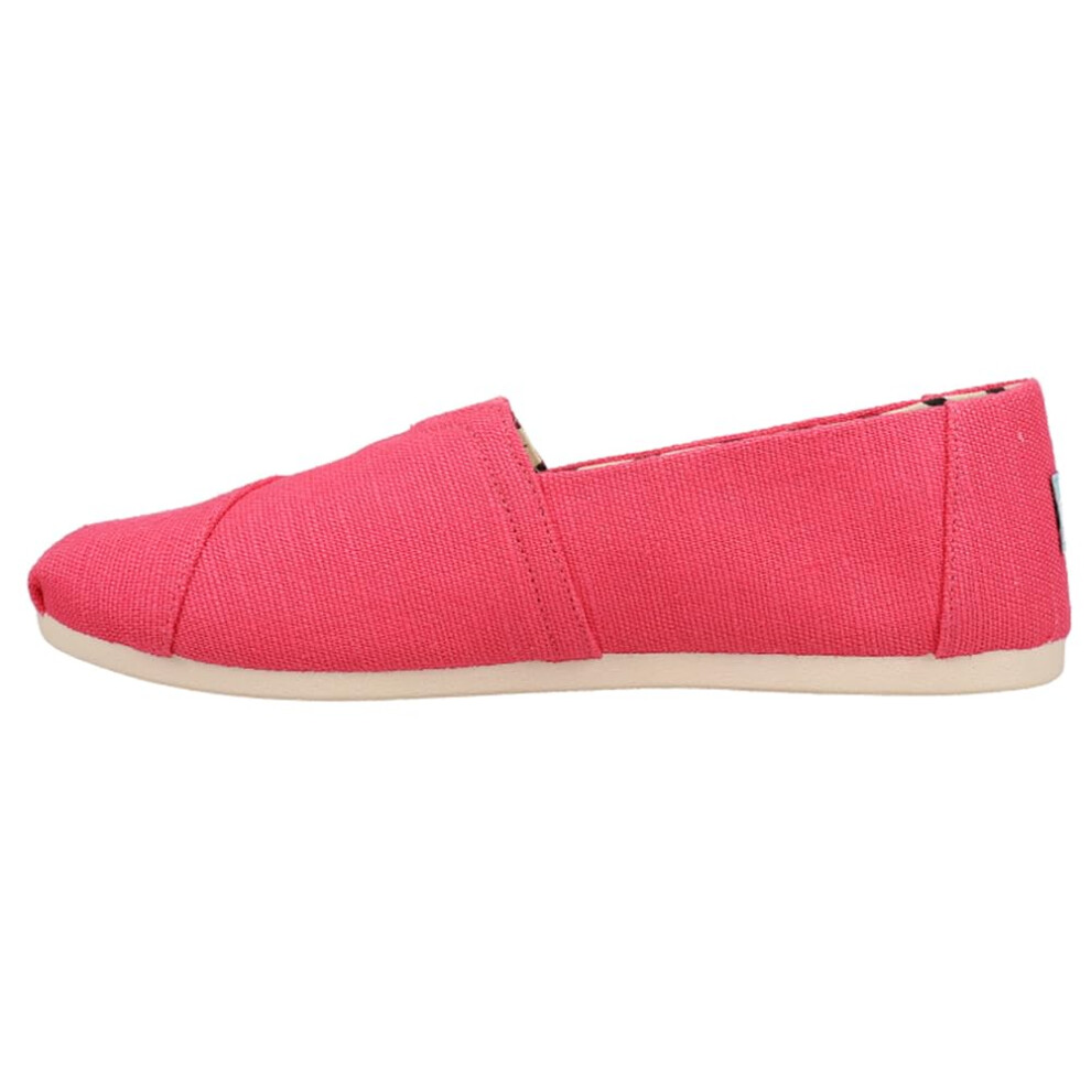 TOMS Womens Alpargata Canvas Slip On Flats Casual - Pink - Size 8.5 B