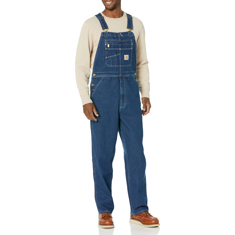 Carhartt Men's Loose Fit Denim Bib Overall (Big & Tall)  Darkstone  54