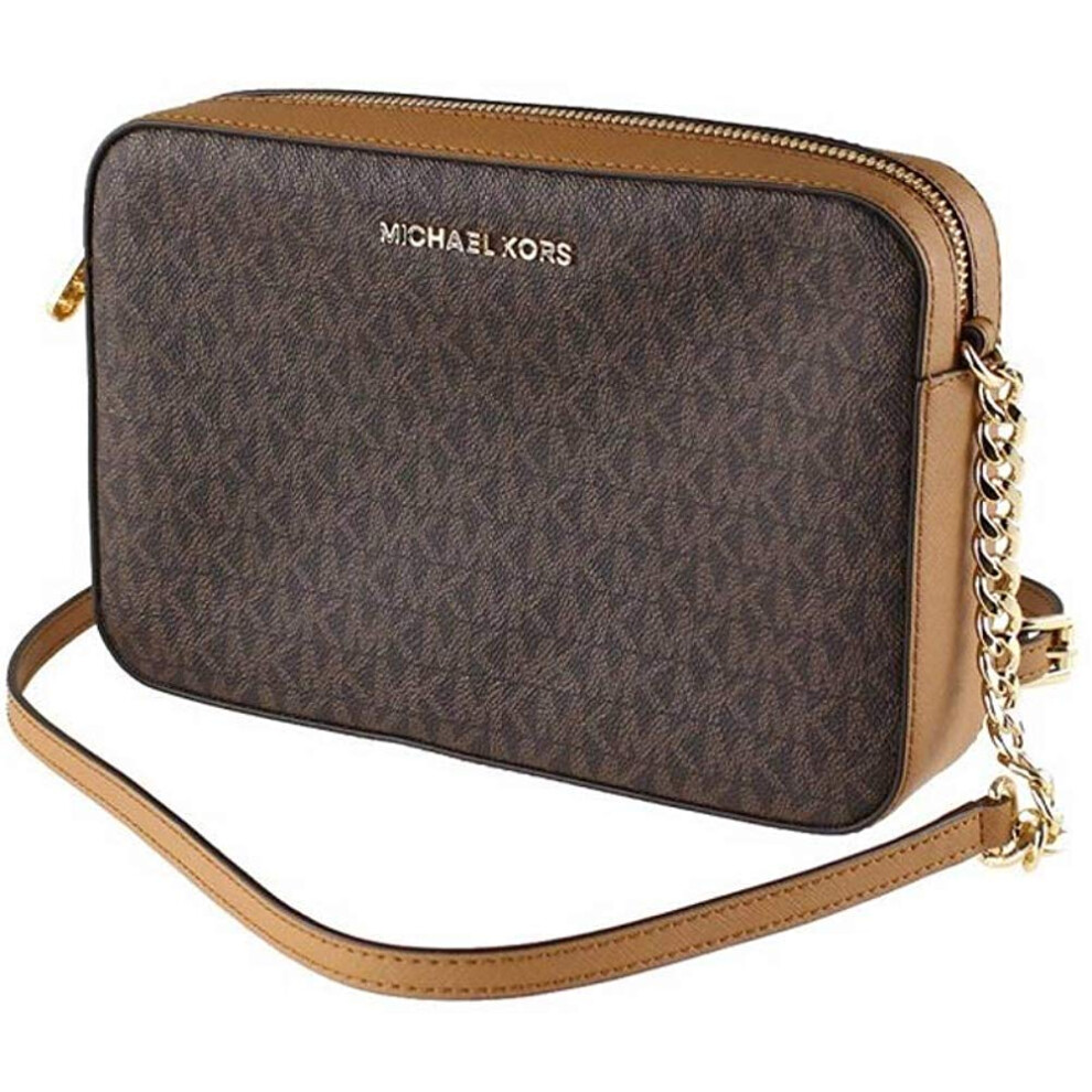 Michael Kors Women's Jet Set Item Lg Crossbody (brown)