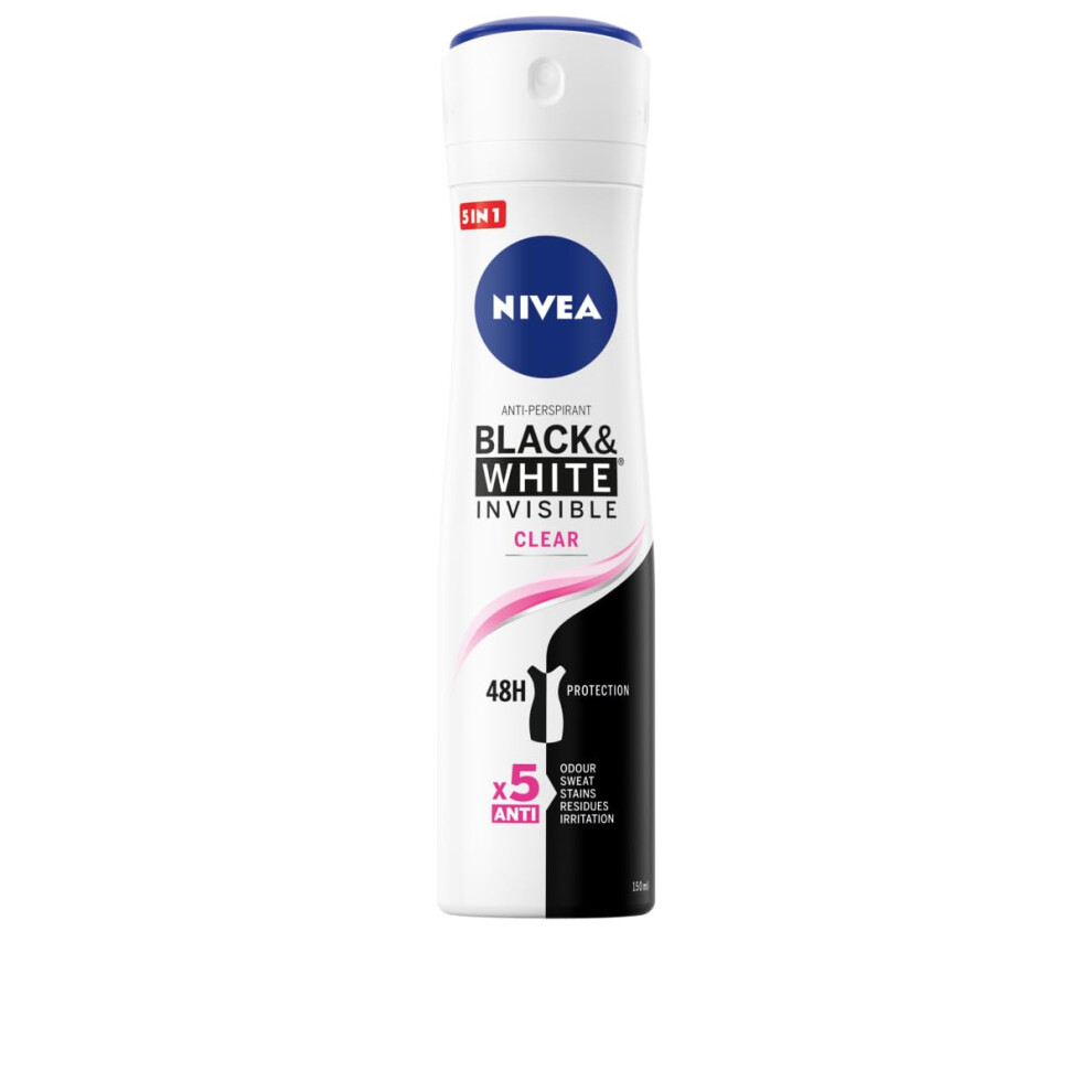 Nivea Womens Deodorant Clear Spray Invisible For Black & White 150 Ml