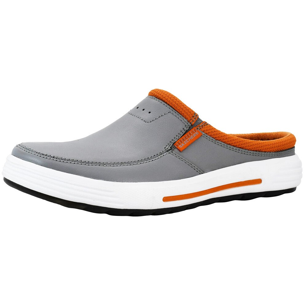 Skechers Men's Porter Vamen Slip-On Loafer Charcoal/Orange  9.5 W US