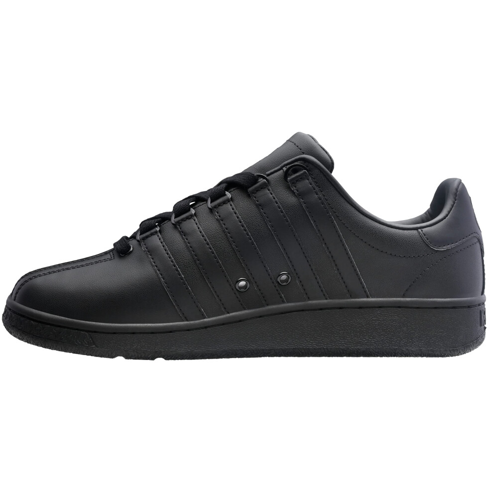 K-Swiss Women's Classic VN Leather Sneaker  Black/Black  8 M