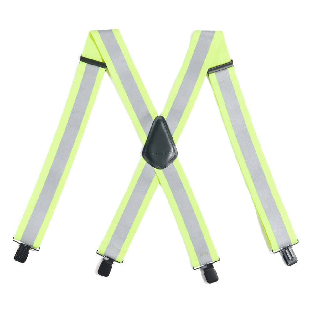 Carhartt Men's Utility Suspender  Elastic Reflective (Brite Lime)  One