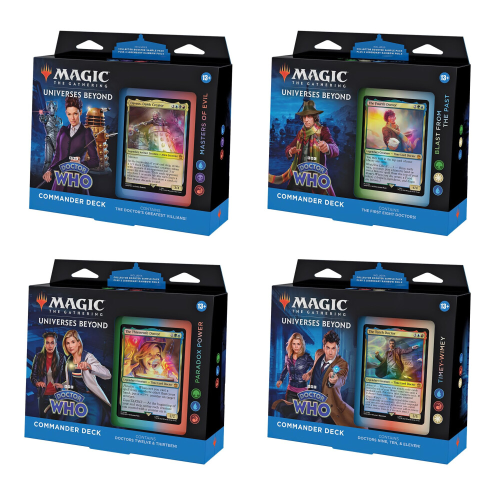 Magic The Gathering Doctor Who Commander Deck Bundle - Includes All 4