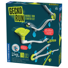 Gecko Run Marble Run Starter Set Thames & Kosmostl - 63 rszes fggoleges mrvny futjtk rugalmas plykkal | Gyors, problmamentes bellts mar