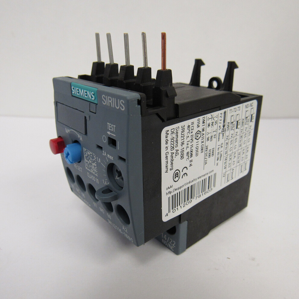 SIEMENS 3RU2126-4AB0 Overload Relay 11-16 AMP