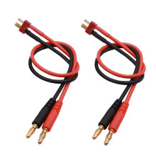 2PCS T Plug to 4mm Banana Plugs Deans Style Connector RC Battery Balan