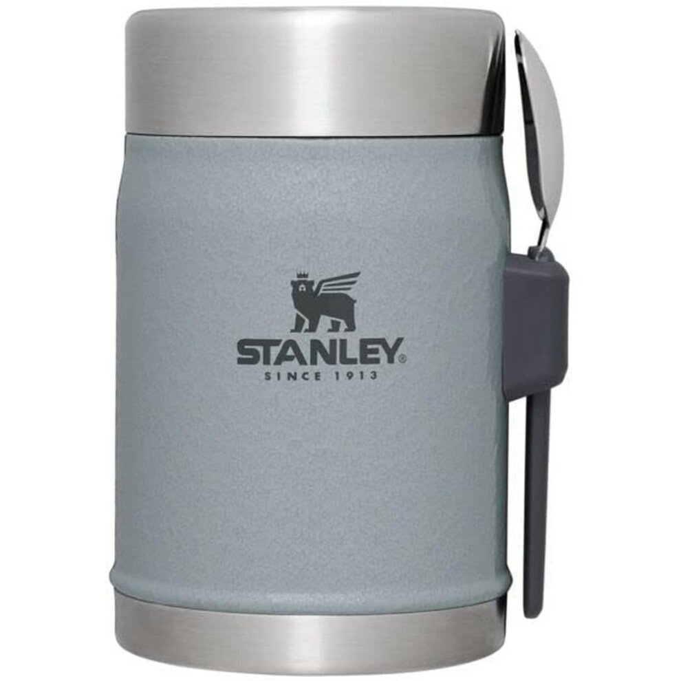 Stanley Classic Legendary Classic Food Jar + Spork 14oz Hammertone Sil